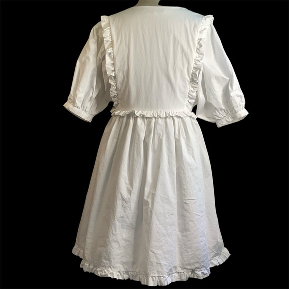 English Factory White Babydoll Dress Ruffled Edge Castlecore Rococo Revival - Picture 4 of 7